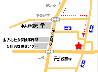 ヘアサロンたなはし 地図 <金沢市方斉>